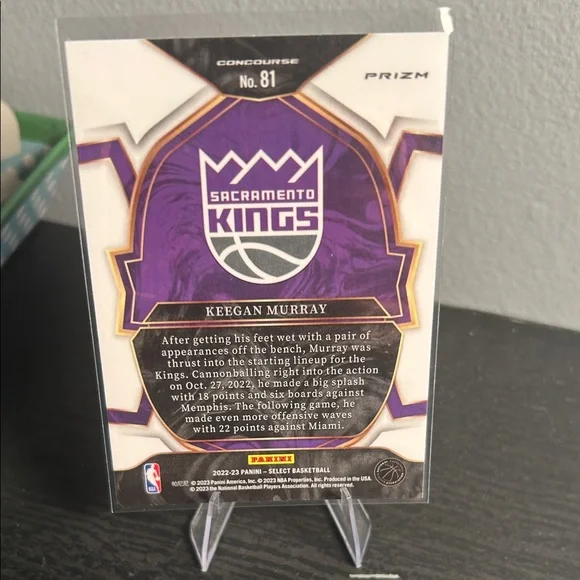 Select Keegan Murray Holo rookie card NBA Sacramento Kings - Picture 2 of 2